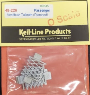 Keil-Line Products 48-226 O Vestibule Tailgate Diamond for Passenger Car W/ Bars