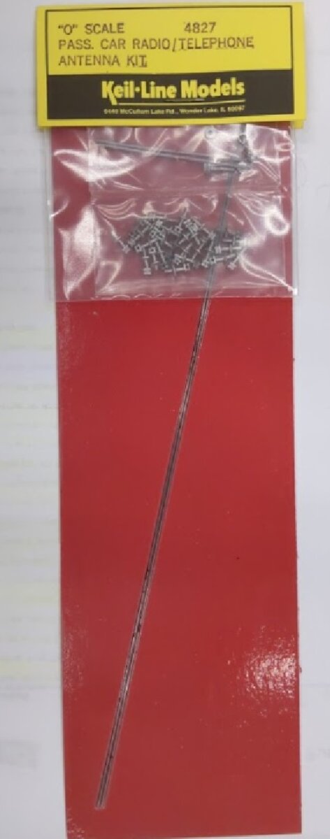Keil-Line Products 4827 O Scale Pass. Car Radio/ Telephone Antenna Kit