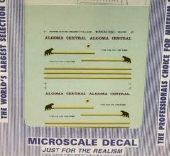 Microscale 60-4187 N 1995+ Algoma Central FP9 Diesels Waterslide Decal Sheet