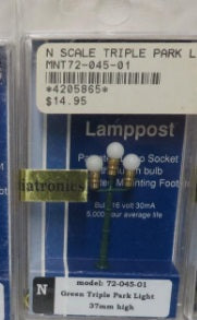 Miniatronics 72-045-01 Triple Park Light Green