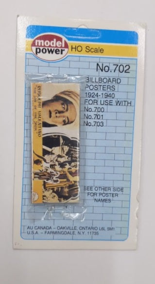 Model Power 702 HO Scale Movie Poster Assortment (Pack of 8)