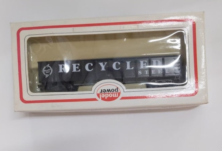 Model Power 8508 HO Black Recycled Steel Gondola Frieght Car