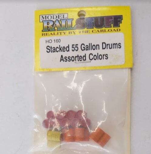 Model Railstuff 506-160 HO 55-Gallon Oil Drums Assorted Colors