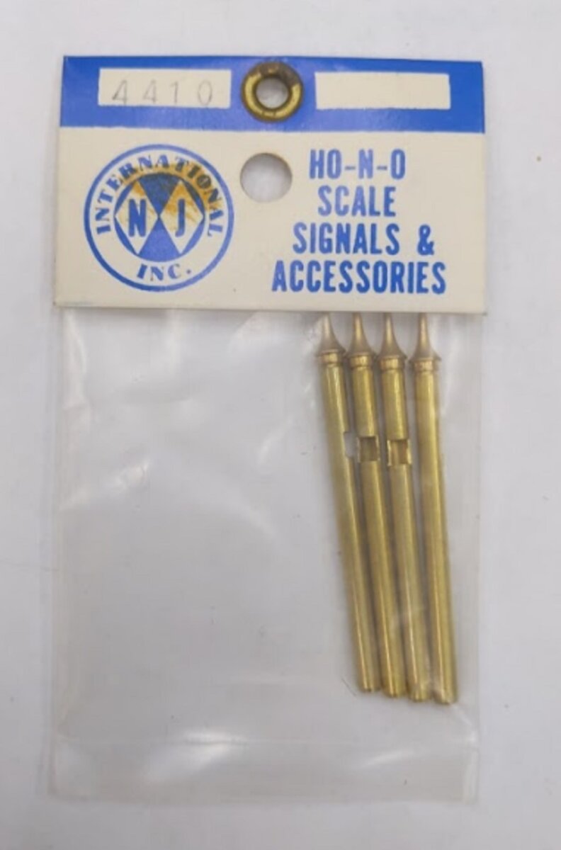 NJ International 4410 HO-O-N Signal Mounting Steam Brass (Pack of 4)