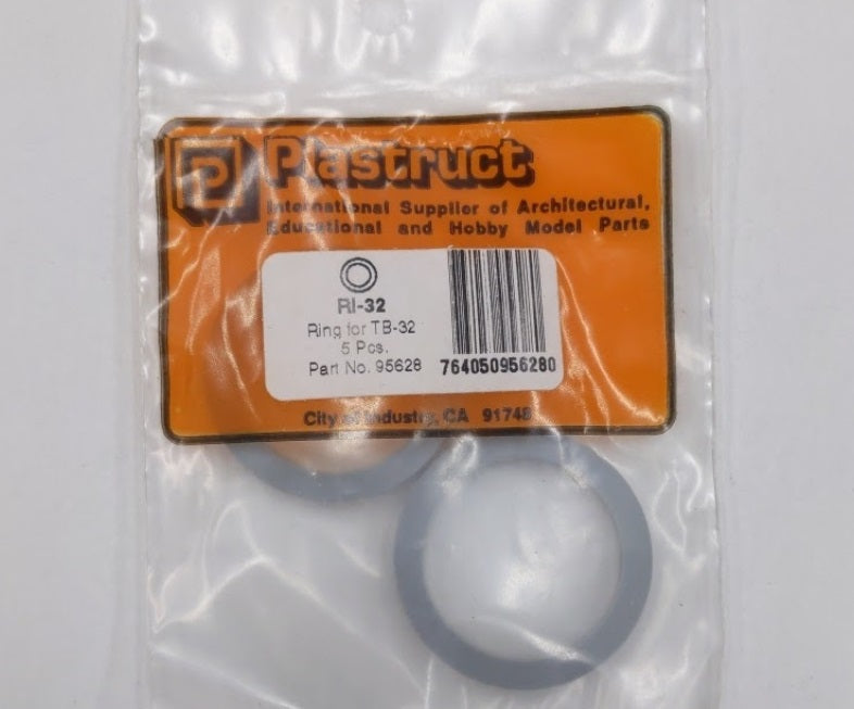 Plastruct 95628 1" x 5/32" x 1-9/32" ABS Ring (Pack of 5)