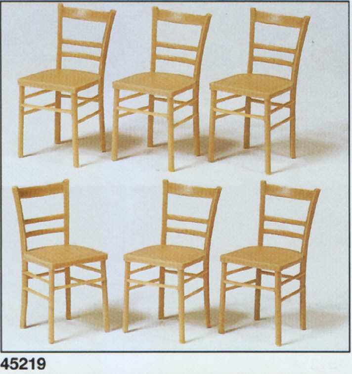 Preiser 45219 G Chairs Plastic Model Kit (Pack of 6)