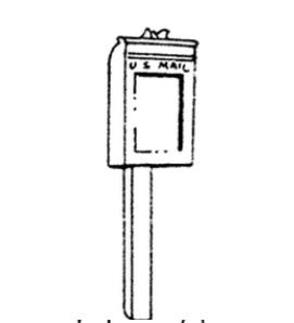 Scale Structures 2009 CornerMailbox Circa 1920 (Envelope of 3)