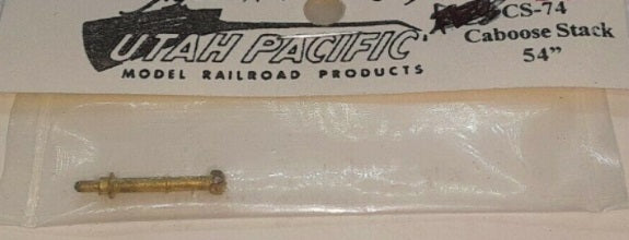 Utah Pacific Models RR Product CS-74 HO Caboose Stack 54" Brass