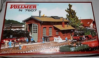 Vollmer 7607 N Scale Engine Shed Single Track Building Kit