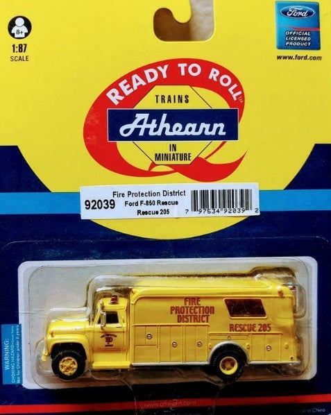 Athearn 92039 HO Fire Protection Distric Ford F-850 Rescue Rescue #205