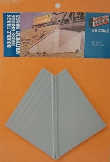 Walthers 933-1042 HO Double Track Truss Bridge Abutment Wings (Pack of 2)
