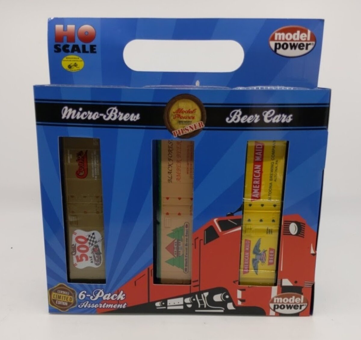 Model Power HO Beer Cars Mirco-Brew 6 Pack Assortment w/ Handle