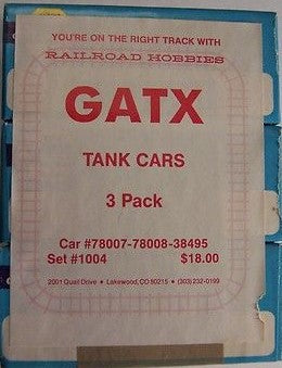 Athearn 1004 HO GATX Tank Car Set