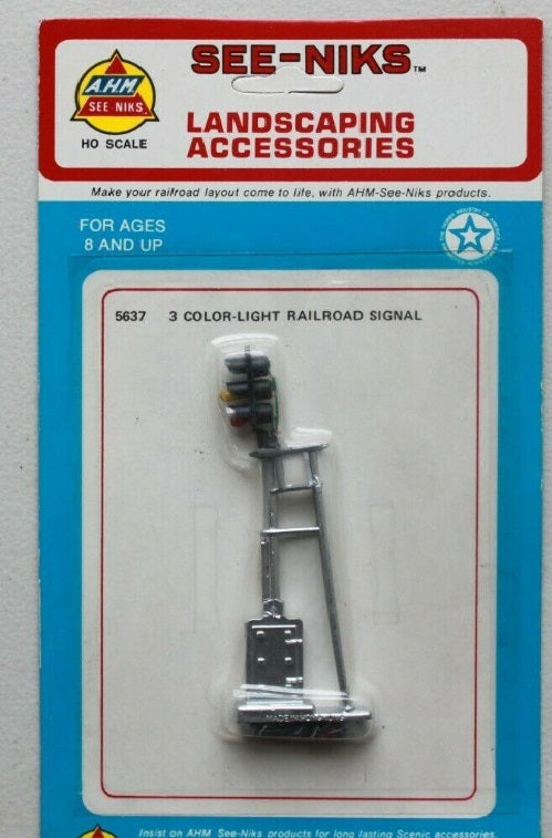 AHM 5637 HO 3 Color Light Railroad Signal