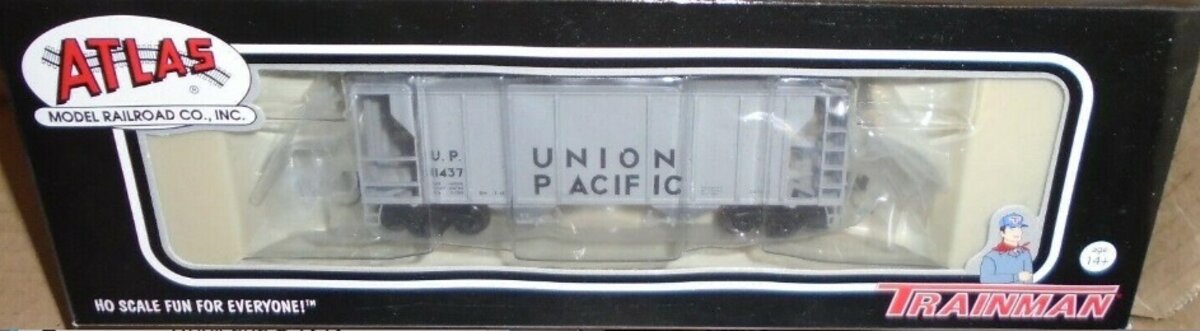 Atlas 11368 HO Scale Trainman Union Pacific PS-2 Covered Hopper #11437