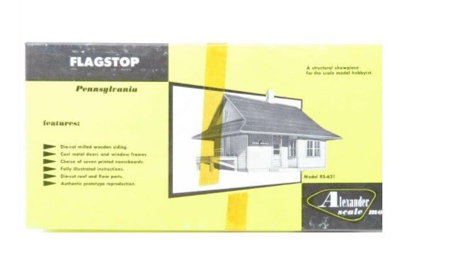 Alexander Scale 631 HO PRR Pennsylvania Flagstop Station kit