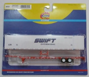 Athearn 26561 HO Swift/Burlington Northern Santa Fe 53' Container W/Chassis