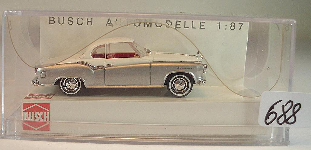 Busch 43101 HO White/Silver Borgward Isabella Coupe