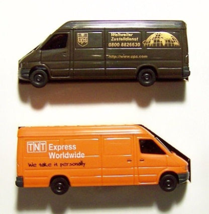 Busch 8338 N Mercedes Sprinter Van Set TNT & UPS (Pack of 2)