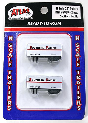 Atlas 2939 1:160 N Southern Pacific 24' Trailers (Pack of 2)