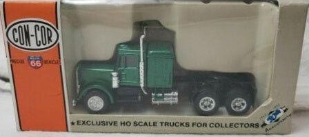 Con-Cor 0004-432000 HO Green Peterbilt Tractor W/Reg Sleeper Cab Route 66