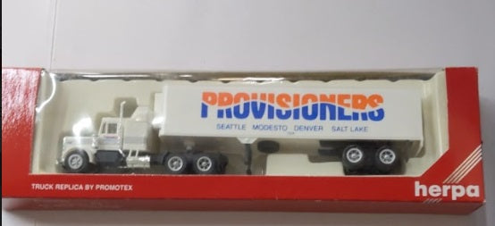 Herpa 6111 HO Peterbilt Provisioners Tractor Trailer
