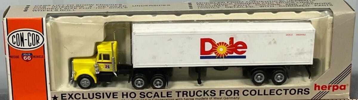 Con-Cor 0004-001023 HO Herpa Dole Tractor & Sea Containter Trailer Truck