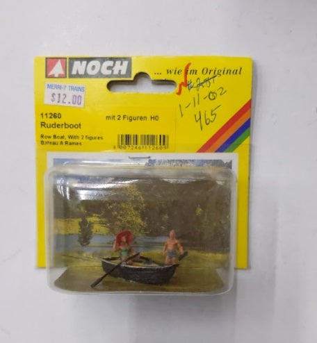Noch 11260 1:87 Rowboat w/Figures