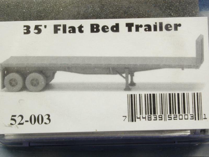 GHQ 52-003 1:160 35’ Flat Bed Trailer Unpainted Pewter Kit