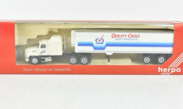 Herpa 6145 HO Quality Chekd Dairy Products Mack Tractor & Trailer
