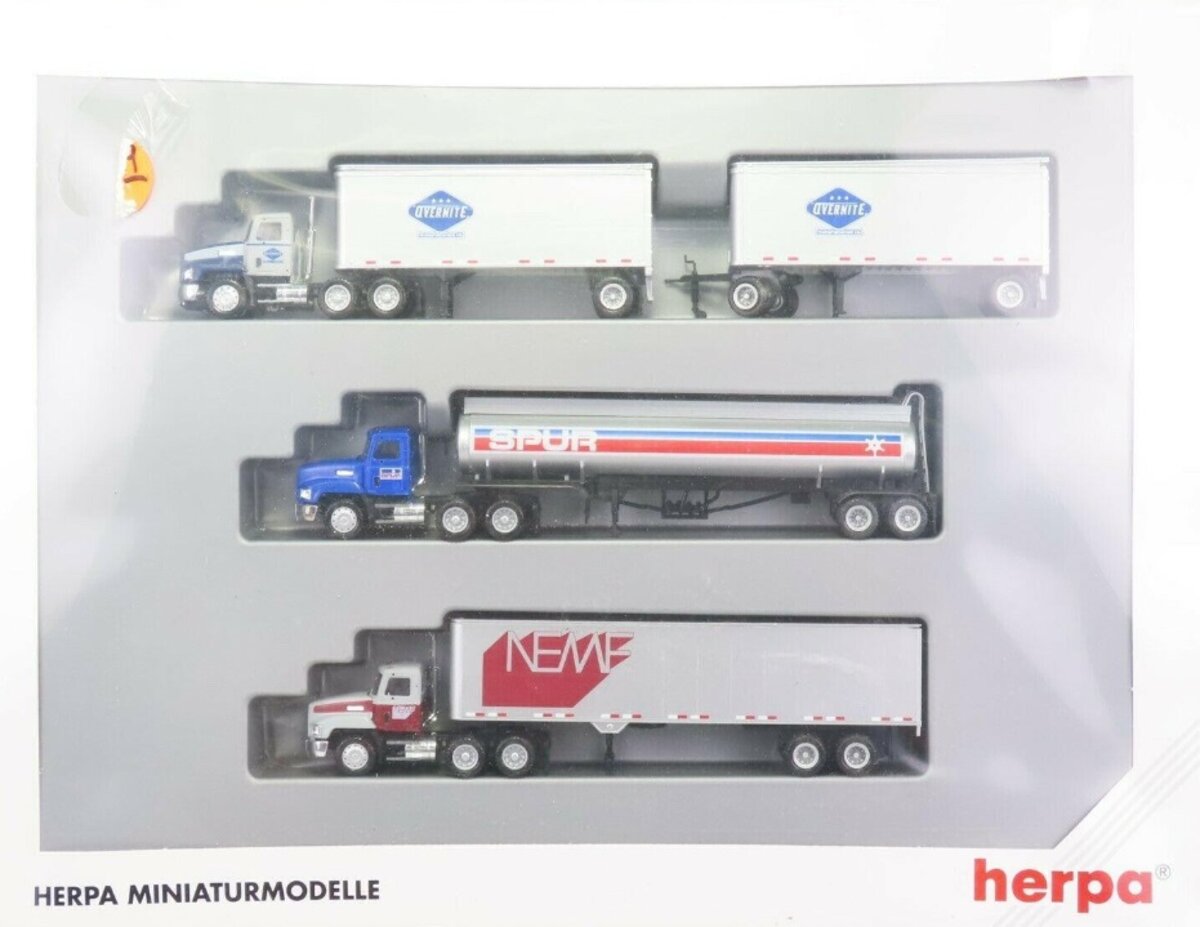 Herpa 6214 1:87 Tractors Trucks with Trailer (Set of 3)