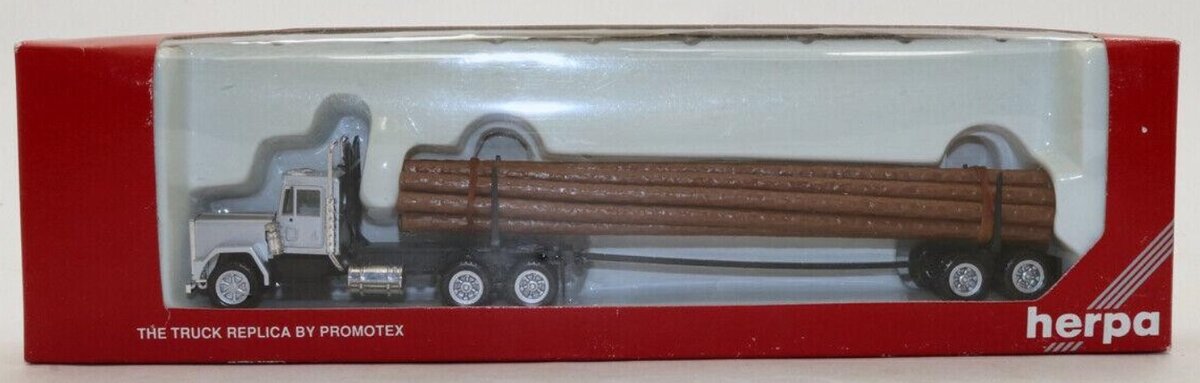 Herpa 6251 1:87 Logging Truck W/Log Load Silver