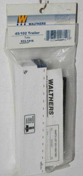 Walthers 633-1416 1:87 Tote 45/102 Trailer Kit