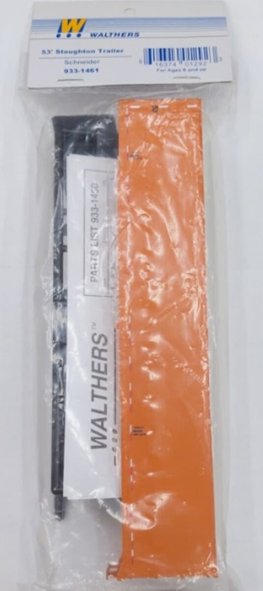 Walthers 933-1461 HO Schneider 53’ Stoughton Trailer Kit