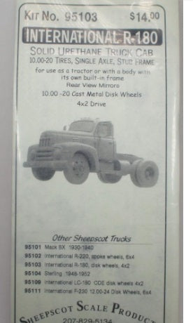 Sheepscot Scale Products 95103 1:87 IHC R Cab/R-180 Kit