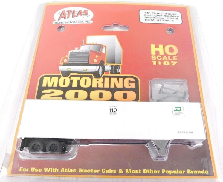 Atlas 1298-2 1:87 Burlington Northern 45' Pines Trailer #236419