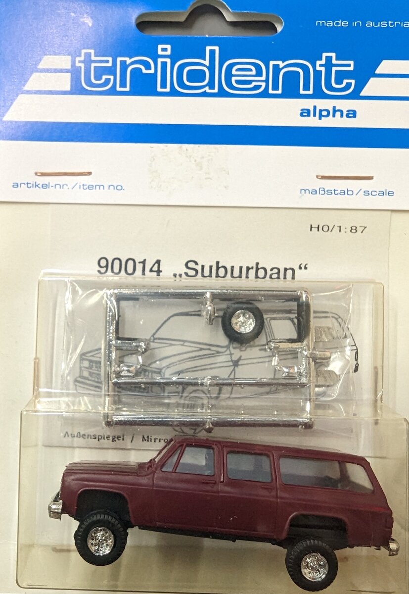 Trident Miniatures 90014 1:87 Chevrolet Sub-9 Passenger 4x4 Burgundy