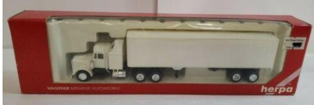 Herpa 6012 HO Undecorated Kenworth Tractor & 40’ Dry Van Trailer Truck