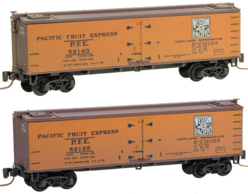 Micro-Trains 51844200 Z Western Pacific 40' Wood Reefers (Set of 2)
