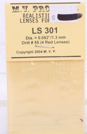 MV PRODUCTS 301 .052" Red (4) for HO Engines, Caboose Markers & N Headlights