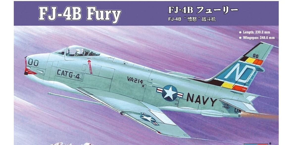 Hobby Boss Models 80313 1:48 FJ-4B Fury Fighter-Bomber Military Plane Kit