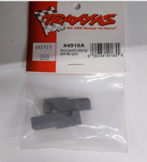 Traxxas 4918A Servo Mounts, Steering/Shift Front/Rear Gray