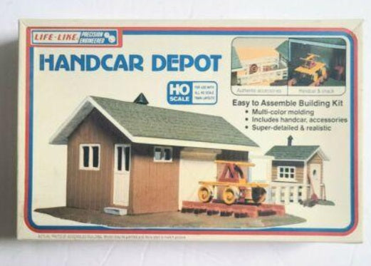 Life Like 1346 HO Scale Handcar Depot Building Kit