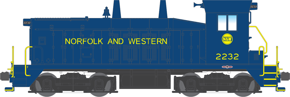 Broadway Limited 4729 HO Norfolk & Western EMD SW7 Diesel Loco Paragon3 #2232
