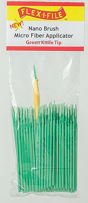 Flex-I-File N938001B Green Knife Tip Nano Brush Applicator (Pack of 100)