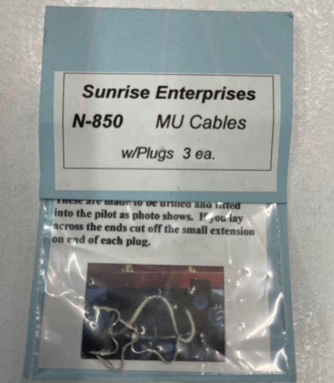 Sunrise N-850 MU Cables w/ Plugs
