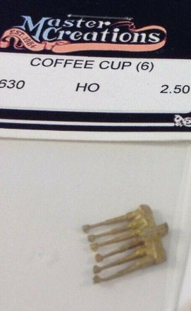 Master Creations 20630 HO Scale Coffee Cup (Pack of 6)