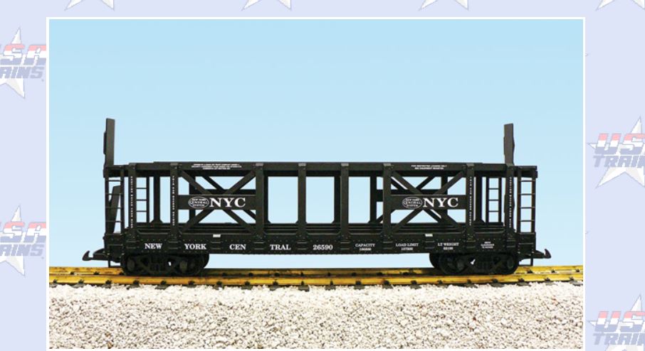 USA Trains R17215 G New York Central Two-Tier Auto Carrier Flat Car #26589