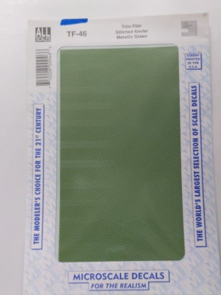 Microscale TF -46 Metallic Green Stitched Kev. Fiber Trim Film