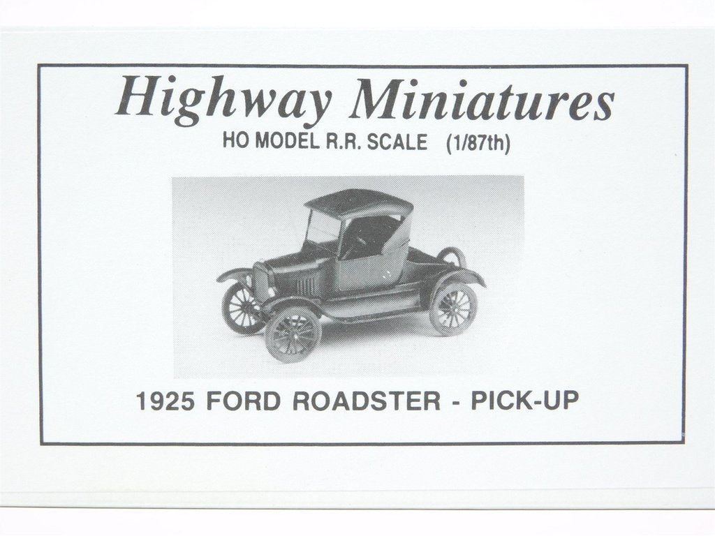 Jordan Products 360-213 HO Highway Miniatures 1925 Ford Roadster Pick-Up Kit